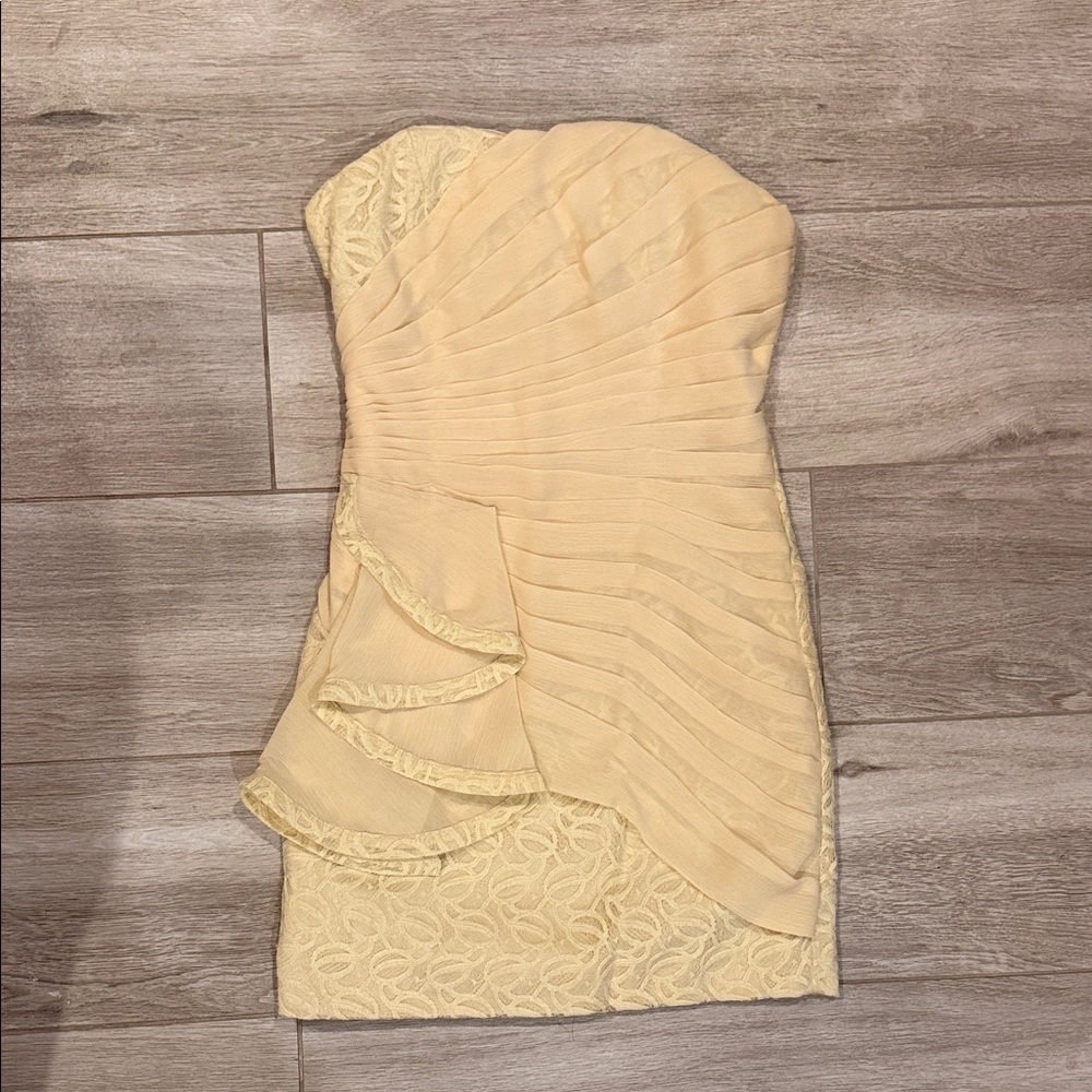 Ark & Co Strapless Dress in Cream